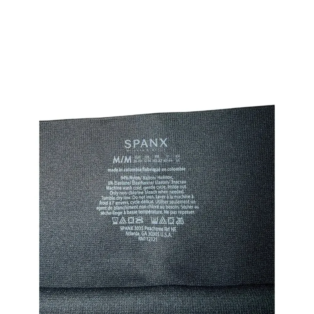 Camo Spanx Look At Me Now Seamless Leggings Womens Gray & Black M Medium
